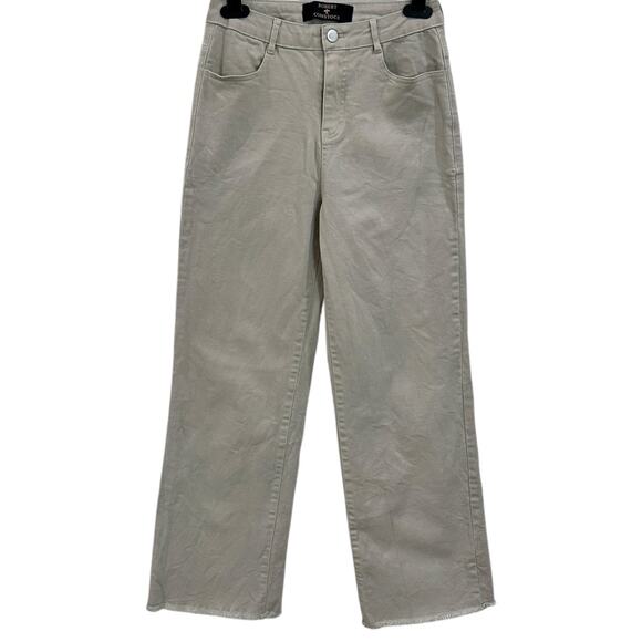 Robert Comstock Tan Minimalist Raw Hem Jeans - Picture 4 of 8